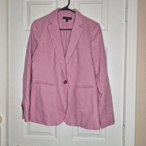 Ann Taylor Pink Single-Button Blazer